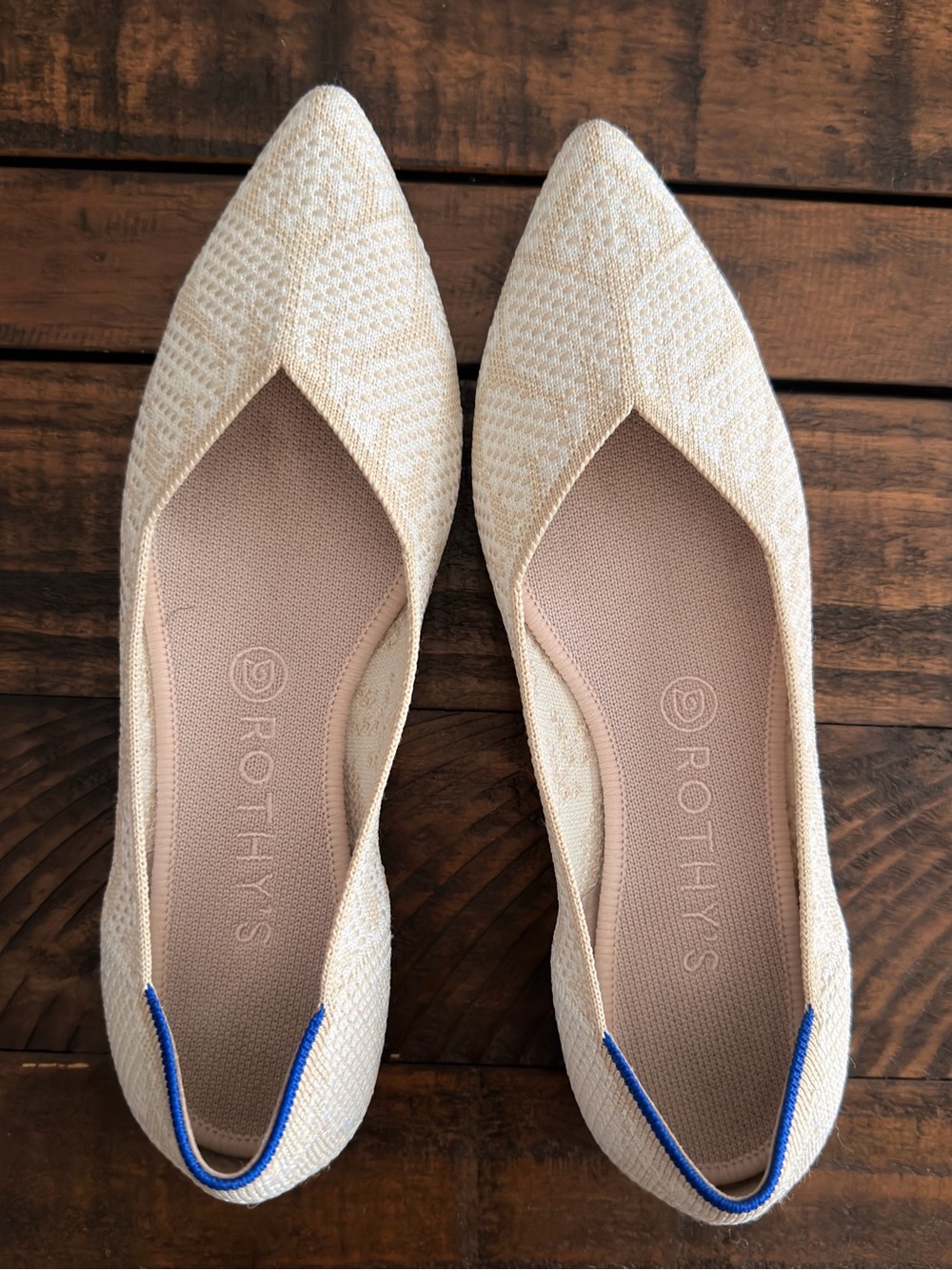 Rothy's The Point Flats Ivory White Chantilly Lace